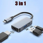 5-in-1 USB-C Hub | 4K HDMI, USB 3.0 & 87W PD Charging USB-C Docking Hub Richie's 3 in 1