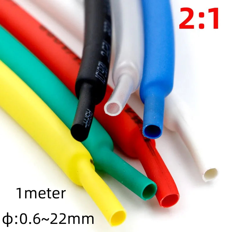 Heat Shrink Tubing 2:1 Polyolefin Wire Insulation 0.6mm–20mm Heat Shrink Tubing Richie's 1 metre White 18mm