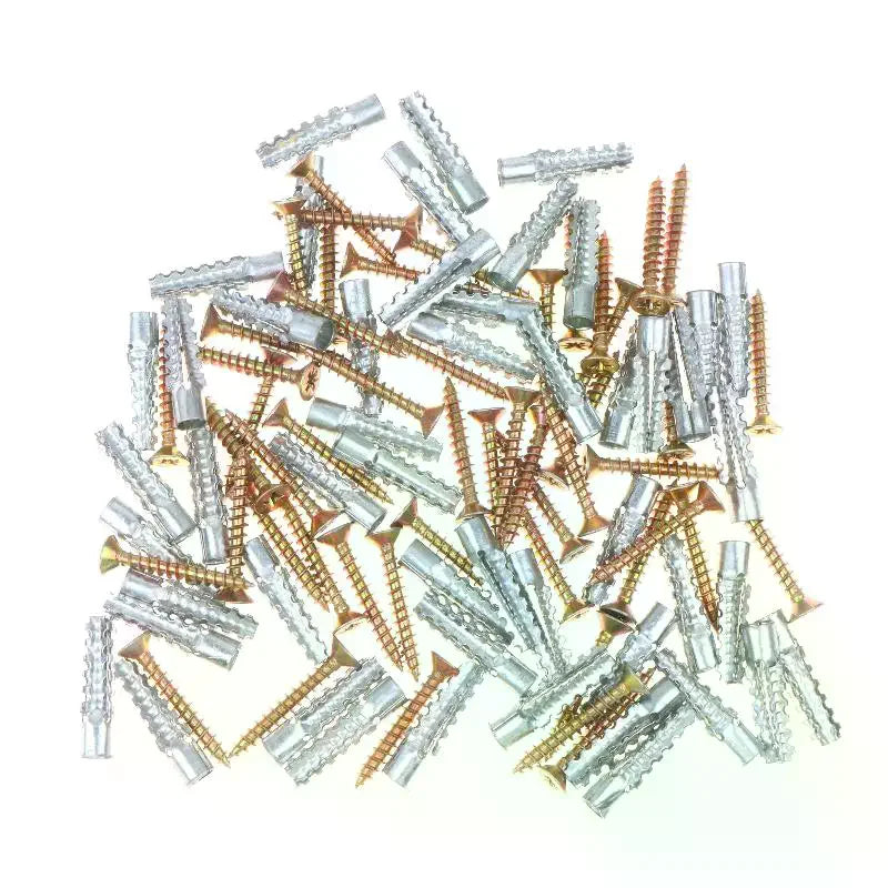 100-Set Wall Anchors & Screws 6mm 8mm – Metal Expansion Plugs Wall Anchor Kit Richie's