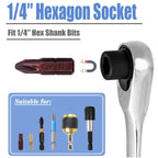 1/4" Mini Ratchet Wrench 72-Tooth Double Head Hex Bit Driver Mini Ratchet Wrench Richie's