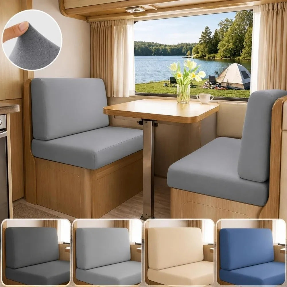 2-Pack Stretch RV Dinette Cushion Covers – Slip-On Seat Covers Seat Cushion Covers Richie's