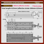 XYZ Manual Linear Slide Table Digital Display & Handwheel S100 Linear Slide Table Richie's S100-300MM-H