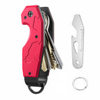 Zeeker Compact Metal Key Organizer | Minimalist Key Fob 2–6 Keys Metal Key Organizer Richie's Red