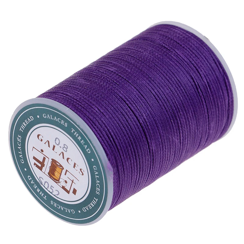 0.8mm Waxed Polyester Thread 90m – High-Strength DIY Sewing Cord Waxed Craft Thread Richie's Purple