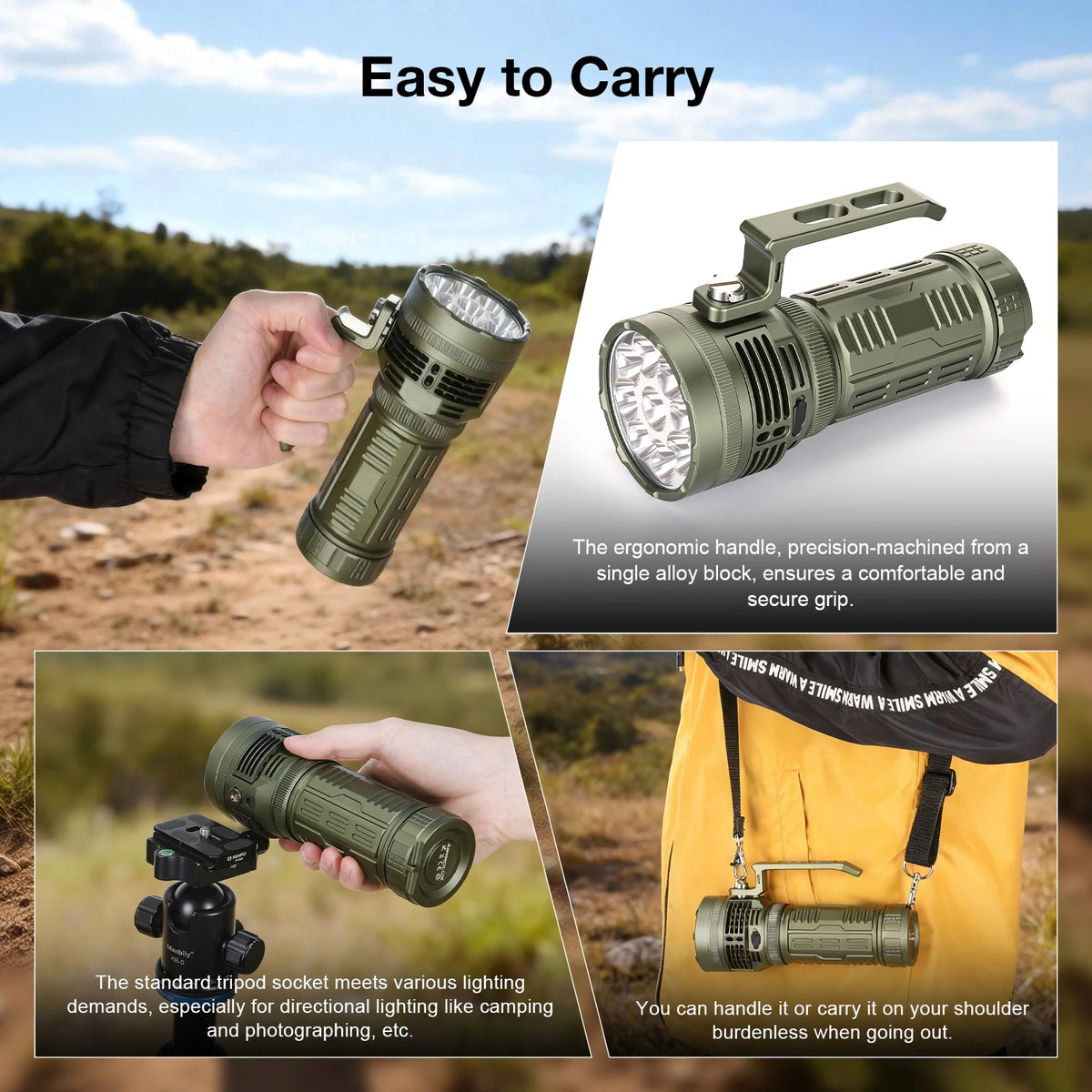 Astrolux MF09 26000LM LED Flashlight 600M Range + Cooling Fan High-Lumen LED Flashlight Richie's
