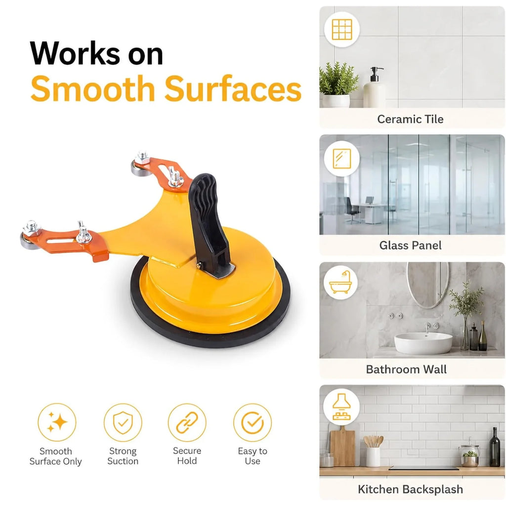 Suction Base Drill Guide – Metal Fixture for Glass & Tile Holes Drill Alignment Guide Richie's