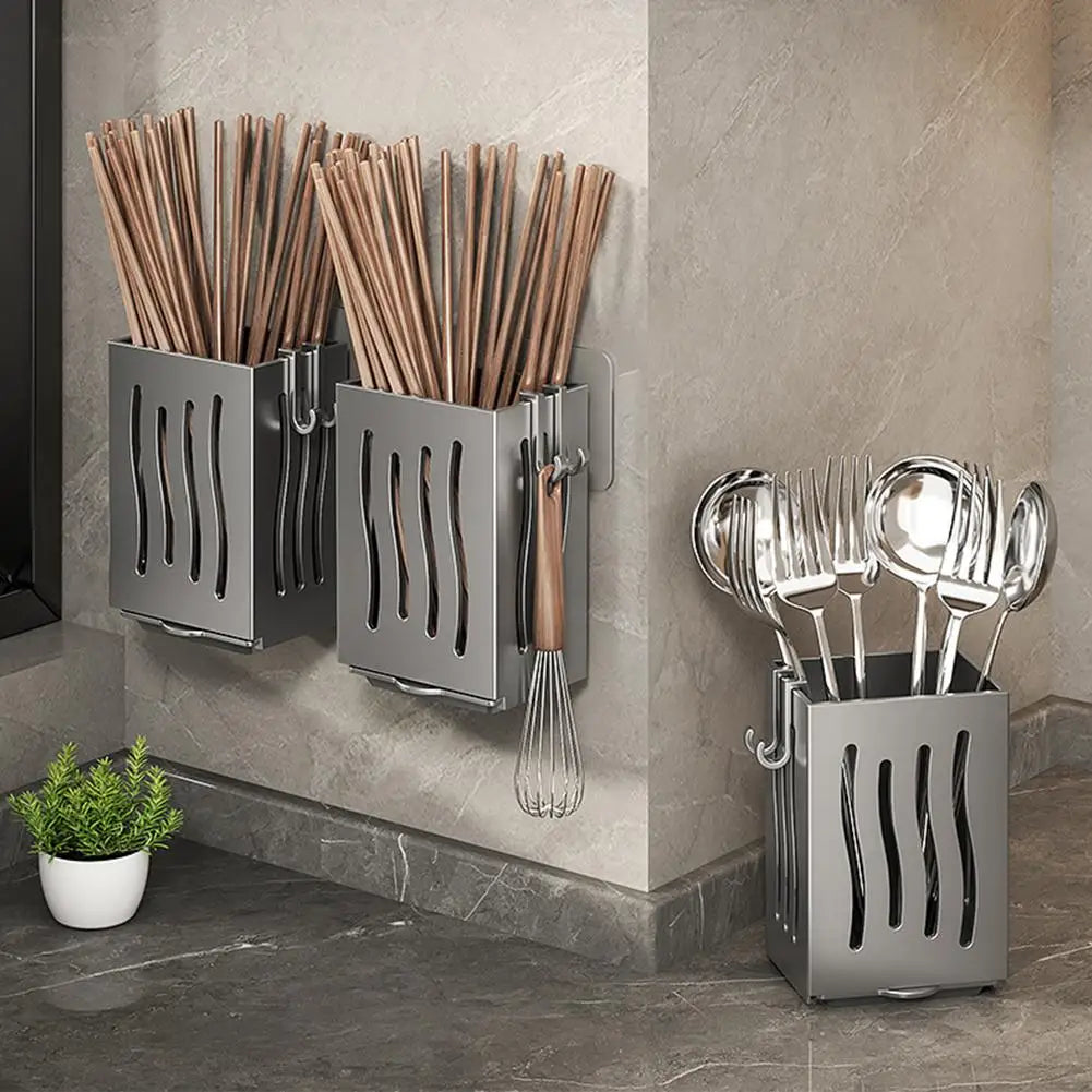 Wall Mounted Kitchen Utensil Rack & Chopstick Holder Kitchen Utensil Rack Richie's