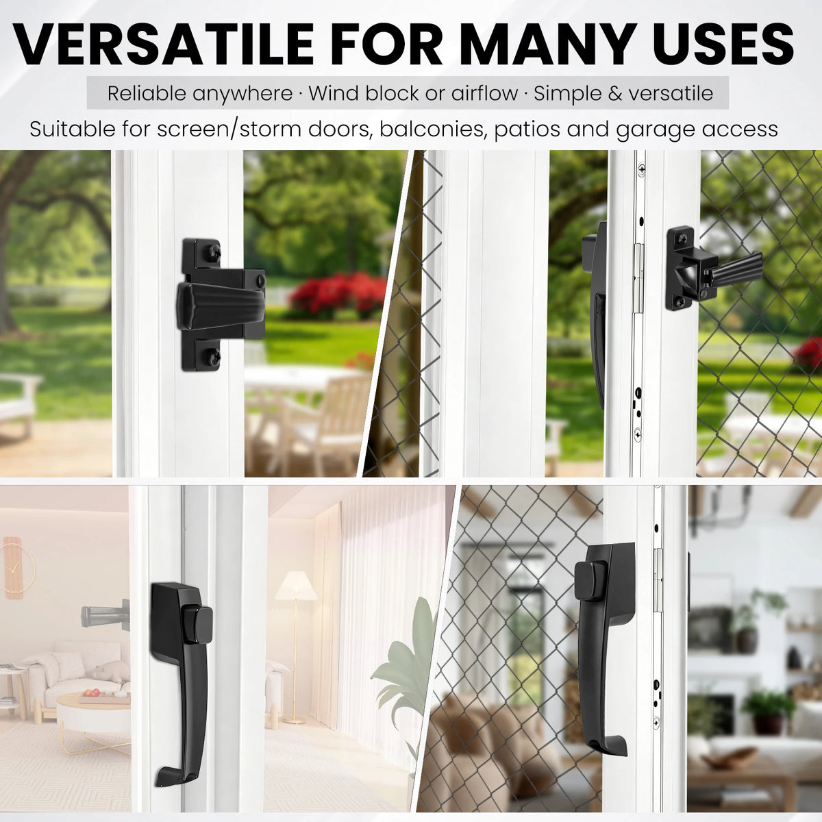 Push Button Storm Door Latch – Universal Reversible Kit Door Latch Kit Richie's