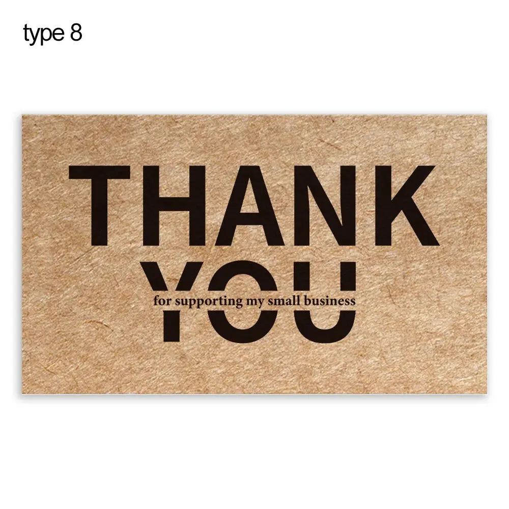 Kraft Paper Thank You Cards for Small Business – 30 Pack Thank You Cards Richie's type 8