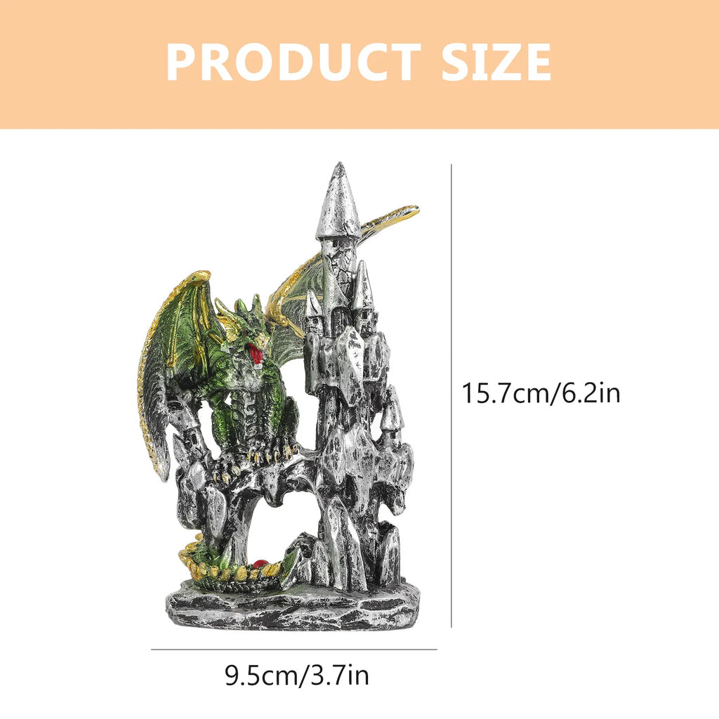 Resin Castle Dragon Halloween Desktop Ornament & Decor Halloween Resin Ornament Richie's