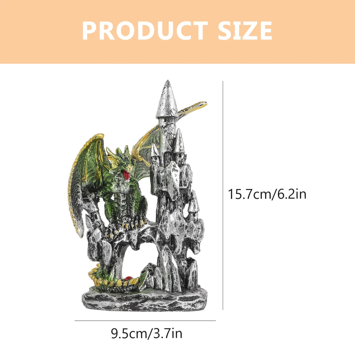 Resin Castle Dragon Halloween Desktop Ornament & Decor Halloween Resin Ornament Richie's