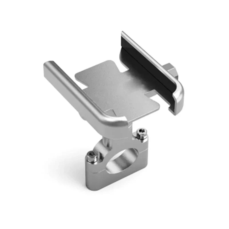 Motorcycle Bicycle Phone Holder Handlebar & Mirror Mount Phone Mount Bracket Richie's Silver handlebar