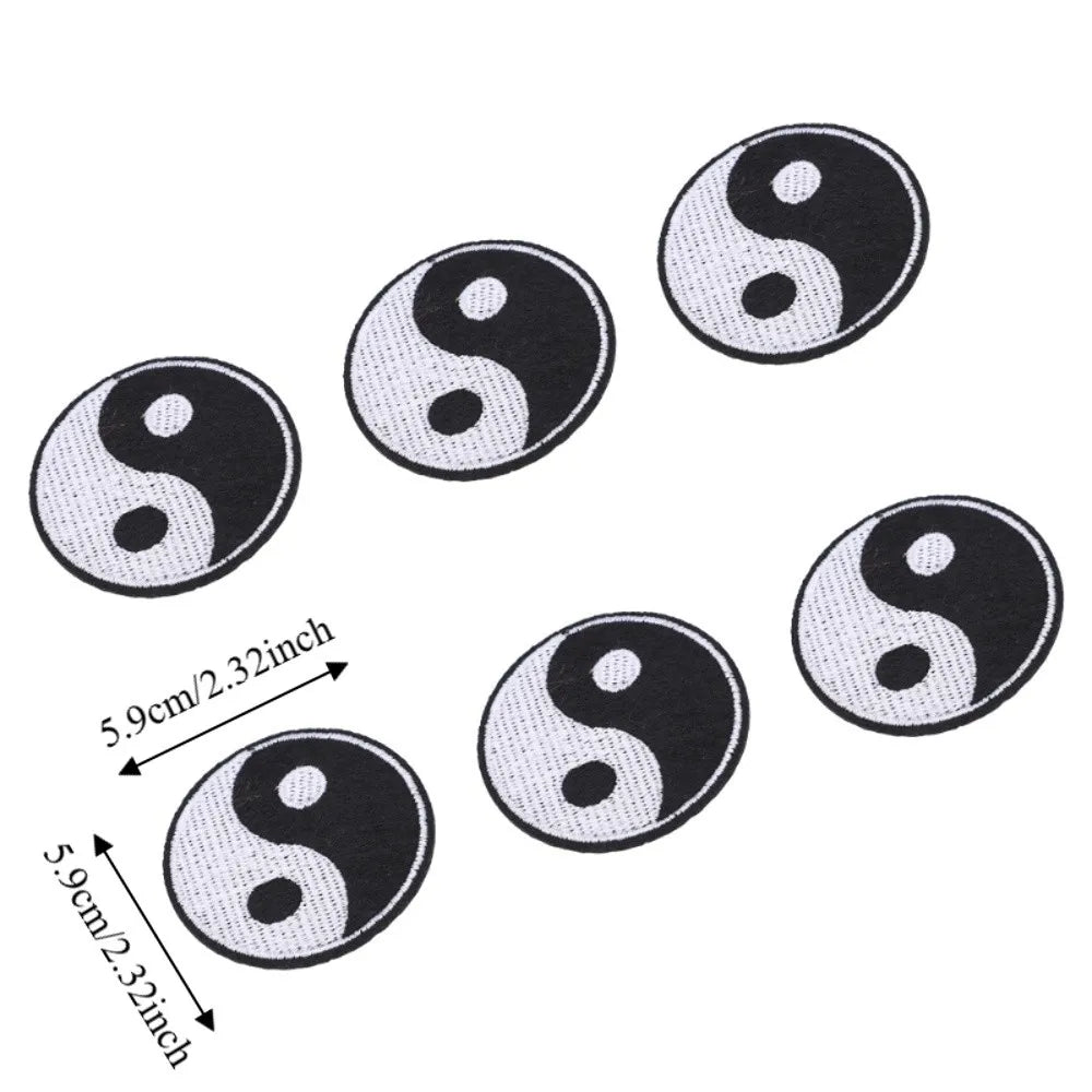 6pcs Yin Yang Iron On Embroidered Cotton Patches – DIY Sew On Embroidered Iron-On Patch Richie's