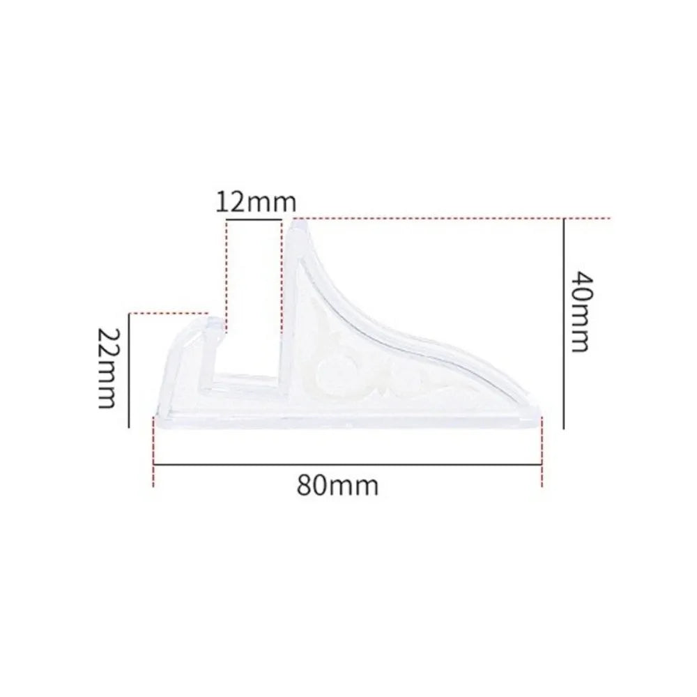 2Pcs Plastic Photo Frame Easel Stand – Clear & Black Holder Picture Frame Stand Richie's Clear-12mm slot 2Pcs