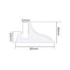 2Pcs Plastic Photo Frame Easel Stand – Clear & Black Holder Picture Frame Stand Richie's Clear-12mm slot 2Pcs