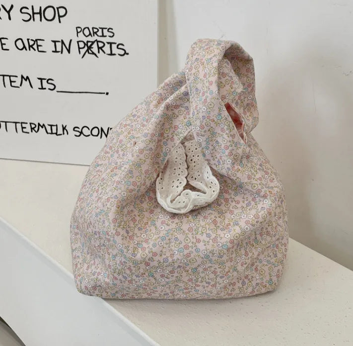 Floral Wrist Bag Women Tote Shoulder Handbag Korean Style Tote Shoulder Bag Richie's flower