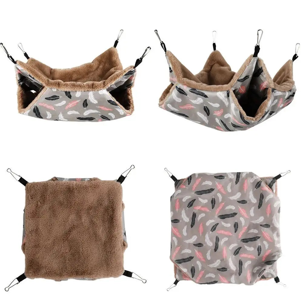 Double-Layer Plush Hammock Nest for Hamsters & Small Pets Small Pet Hammock Richie's