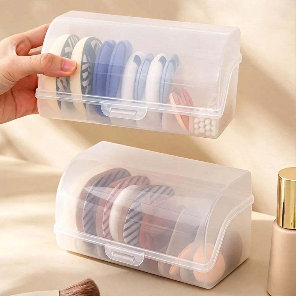 Clear Stackable Makeup Sponge & Powder Puff Holder Case Makeup Organizer Case Richie's