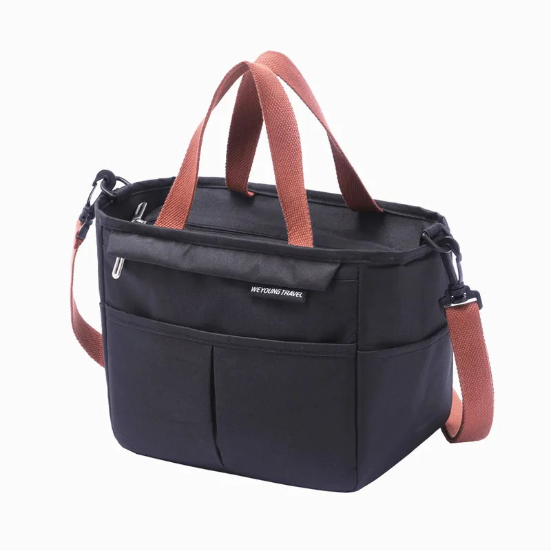 Insulated Waterproof Lunch Bag – Isothermal Portable Food Bag Insulated Lunch Bag Richie's black