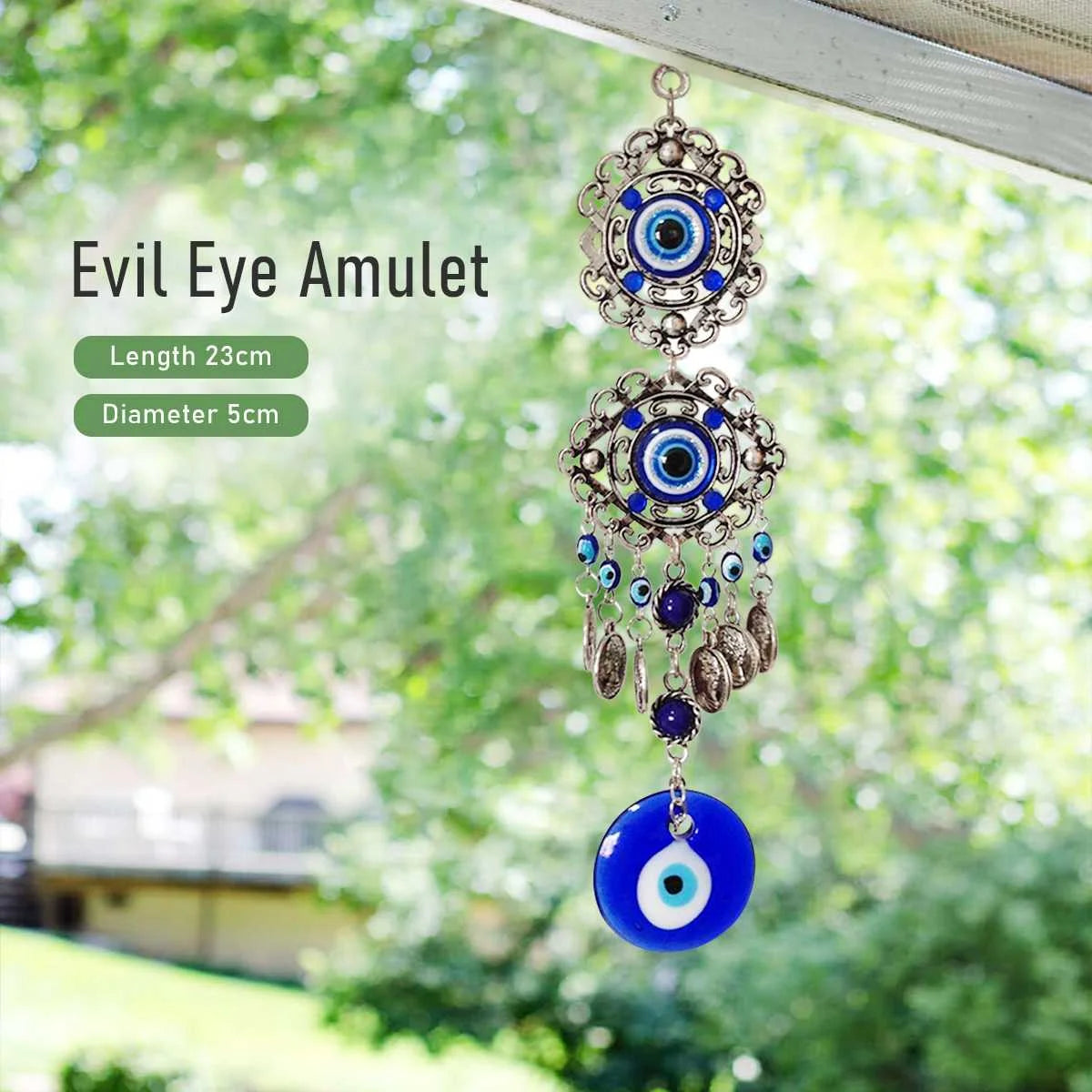 Turkish Blue Evil Eye Amulet Wall Hanging Lucky Pendant Decor Wall Hanging Pendant Richie's Default Title