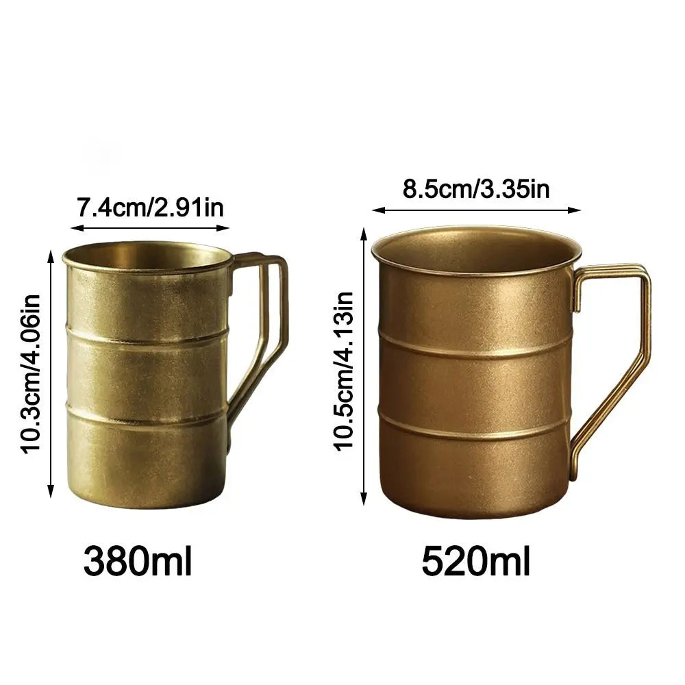 Retro Stainless Steel Mug 380/500ml – Camping & Picnic Cup Stainless Steel Mug Richie's