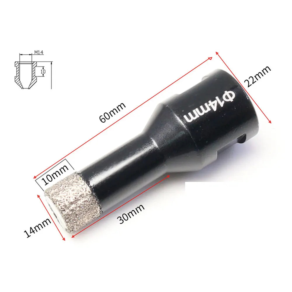 M14 Diamond Core Drill Bit Set 6–16mm – Tile Granite Marble Diamond Core Drill Bit Richie's 1Pcs 14MM