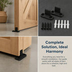 2pcs Adjustable Barn Door Floor Guide Black POM Sliding Door Barn Door Floor Guide Richie's