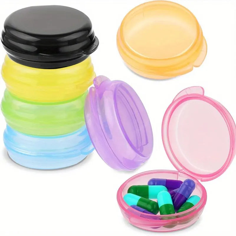 2-Pack Travel Pill Organizer – Color-Coded Compartments & Clear Lid Pill Organizer Richie's