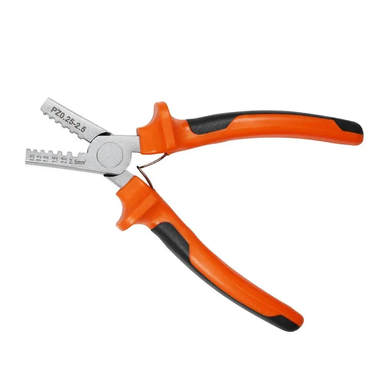 Bootlace Ferrule Crimping Tool 0.25–6mm² | FATCOOL Crimper Ferrule Crimping Tool Richie's orange and black