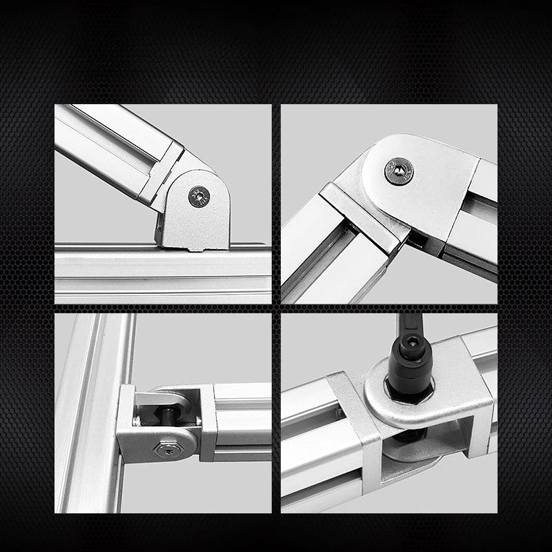 KANDE Movable Aluminum Profile Hinge 20/30/40 Angle Connector Aluminum Profile Hinge Richie's