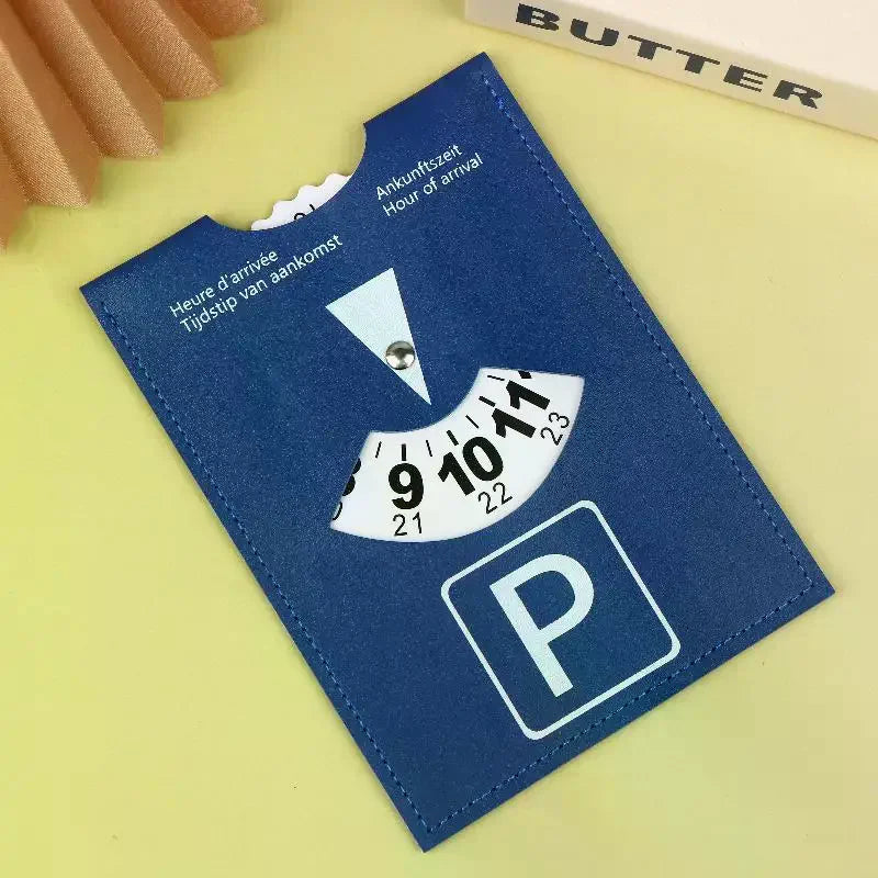 PU Leather Parking Disc 4-Language European Design | 1/3/5 Pack Car Parking Disc Richie's