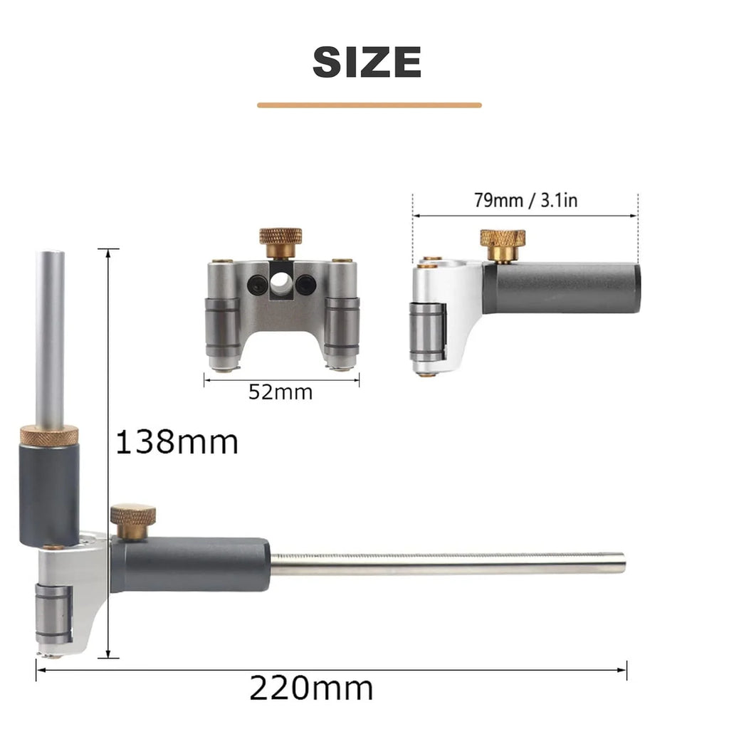 Dual-Purpose Scriber Marking Gauge Ruler – Aluminum Alloy Woodworking Marking Gauge Richie's
