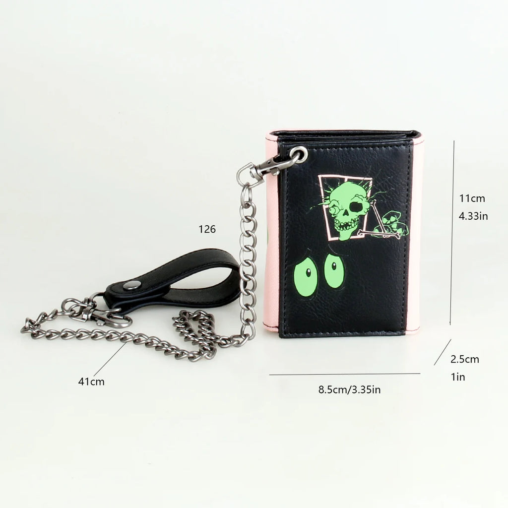 Anime Trifold Luminous Chain Wallet – Unisex Card Holder Trifold Wallet Richie's