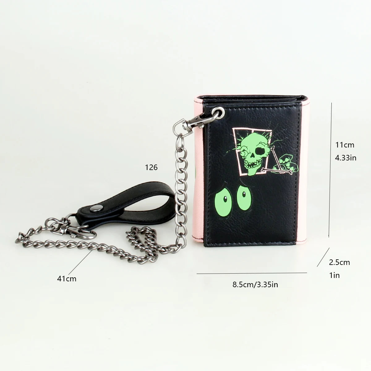 Anime Trifold Luminous Chain Wallet – Unisex Card Holder Trifold Wallet Richie's