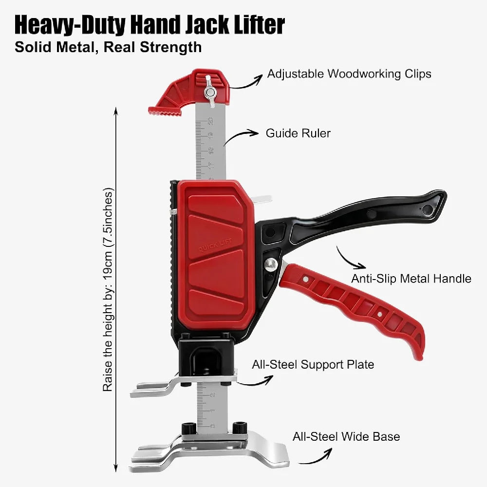 Heavy Duty Arm Jack Cabinet Lifter – Adjustable Furniture Install Tool Cabinet Lifting Jack Richie's