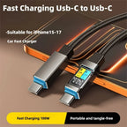100W USB-C Fast Charging Cable – iPhone 17, Samsung, Xiaomi USB-C Charging Cable Richie's