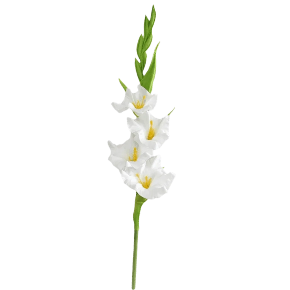 Purple White Artificial Gladiolus Branch – PU Fake Flower Stem Artificial Flower Stem Richie's White