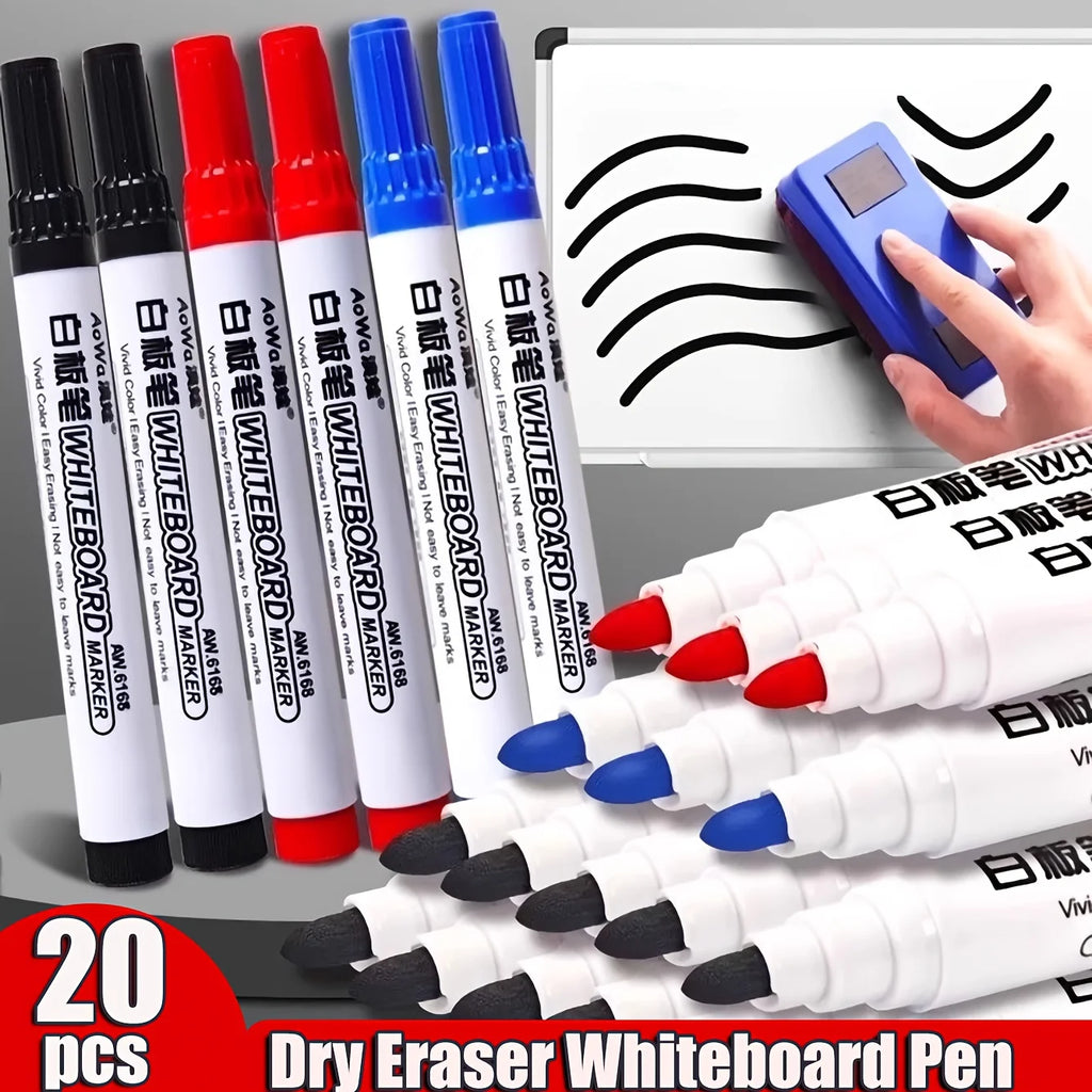 Colorful Erasable Whiteboard Markers 10-Pack | Smooth Writing Whiteboard Markers Richie's