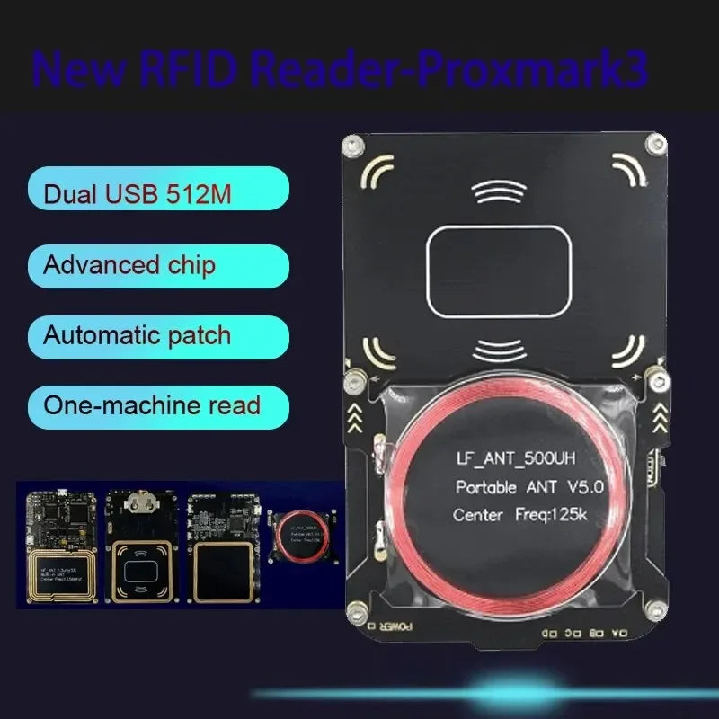 Proxmark3 512M RFID Card Reader NFC 5.0 Smart Chip Copier Kit RFID Card Programmer Richie's