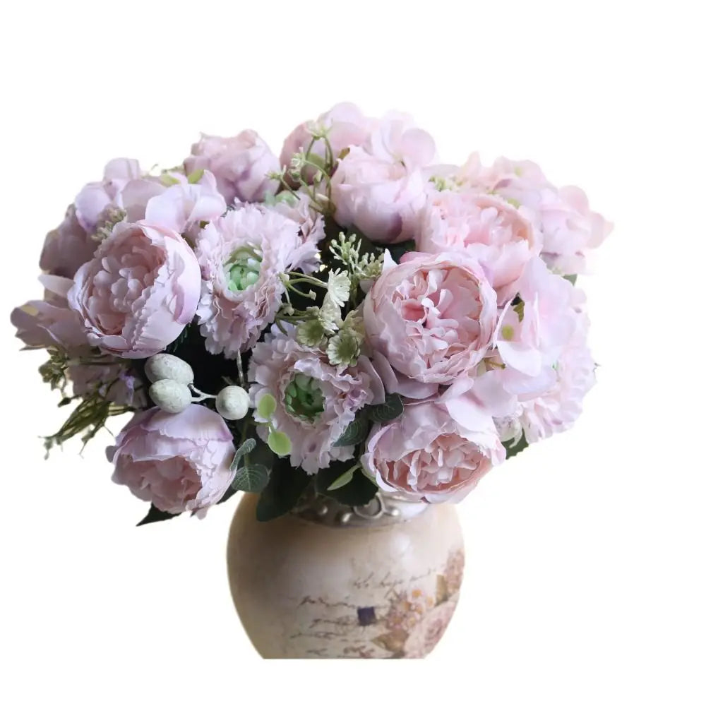 Silk Rose & Peony Artificial Flower Bouquet – Wedding Décor Artificial Flower Bouquet Richie's