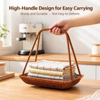 Plastic Rattan Handheld Serving Basket – Round & Rectangle Serving Basket Richie's