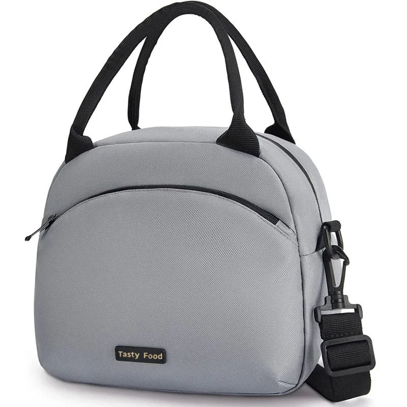 Waterproof Insulated Lunch Bag – Thermal Cooler Handbag Insulated Lunch Bag Richie's gray