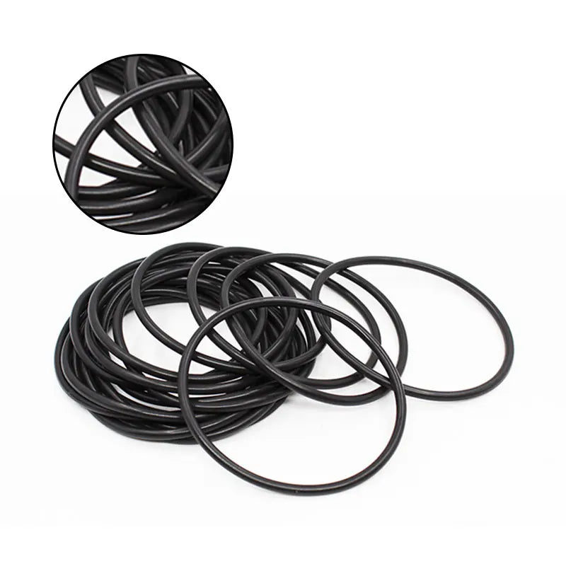 5-Pack Black FKM O-Ring Seals CS 2–5mm OD 5–115mm | Ouling Rubber O-Ring Seals Richie's