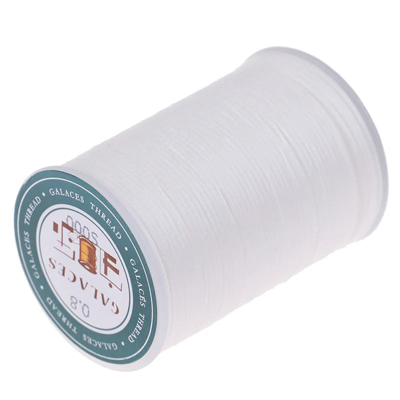 0.8mm Waxed Polyester Thread 90m – High-Strength DIY Sewing Cord Waxed Craft Thread Richie's White