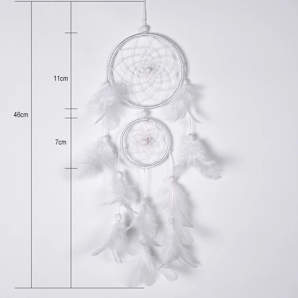 White Handmade Dream Catcher Wall Pendant | Boho Home Décor Wall Hanging Pendant Richie's