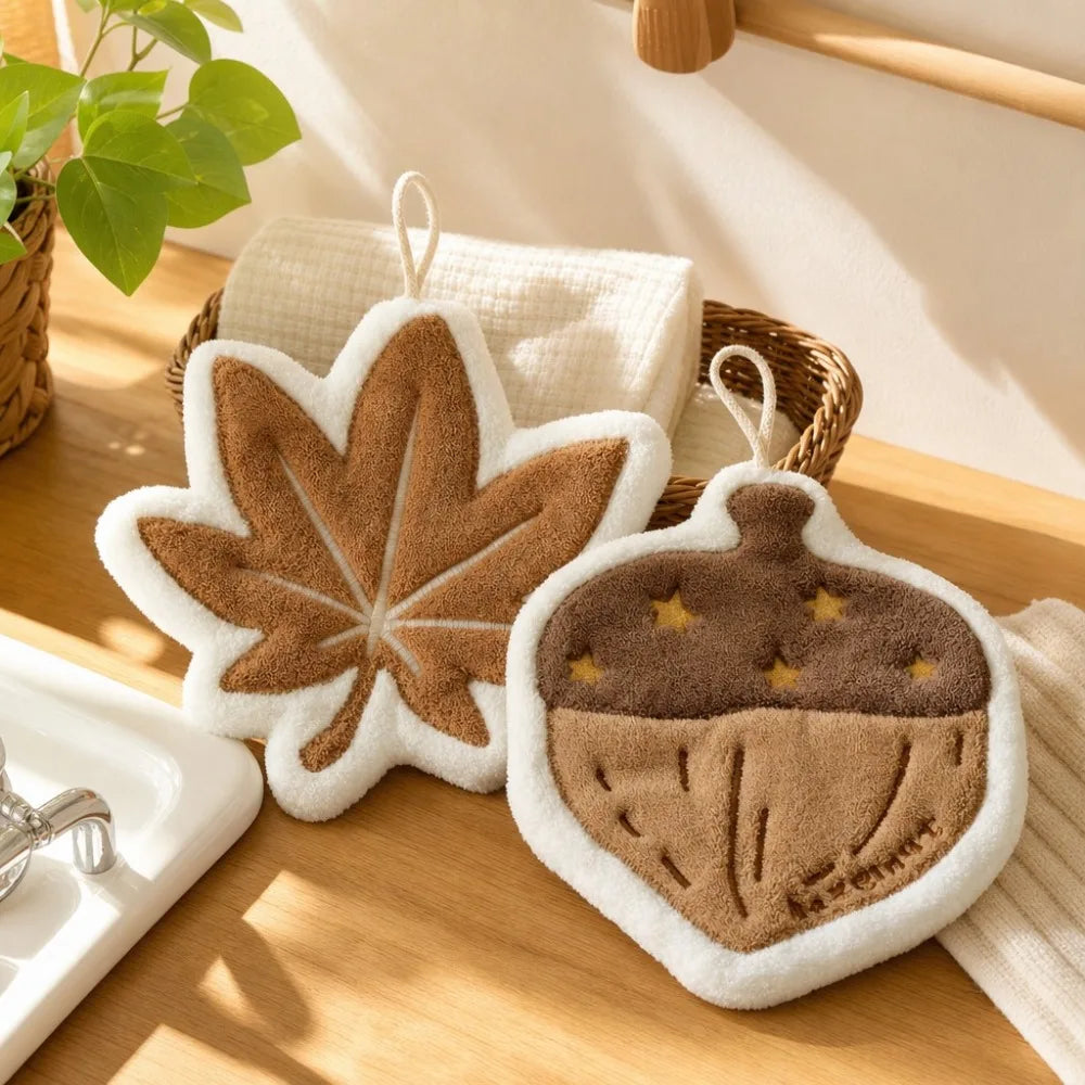 Fall Hand Towels – Maple Leaf & Acorn Kitchen & Bath Décor Decorative Hand Towels Richie's