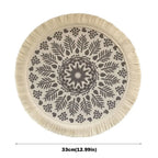 Bohemian Round Woven Placemat – Heat Resistant & Non-Slip Tassel Woven Placemat Richie's