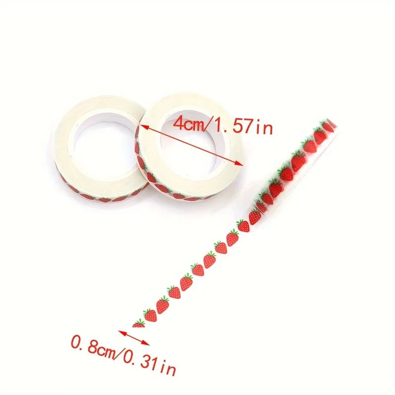 3 Rolls Strawberry Washi Tape – Scrapbooking & Planner Stickers Decorative Washi Tape Richie's