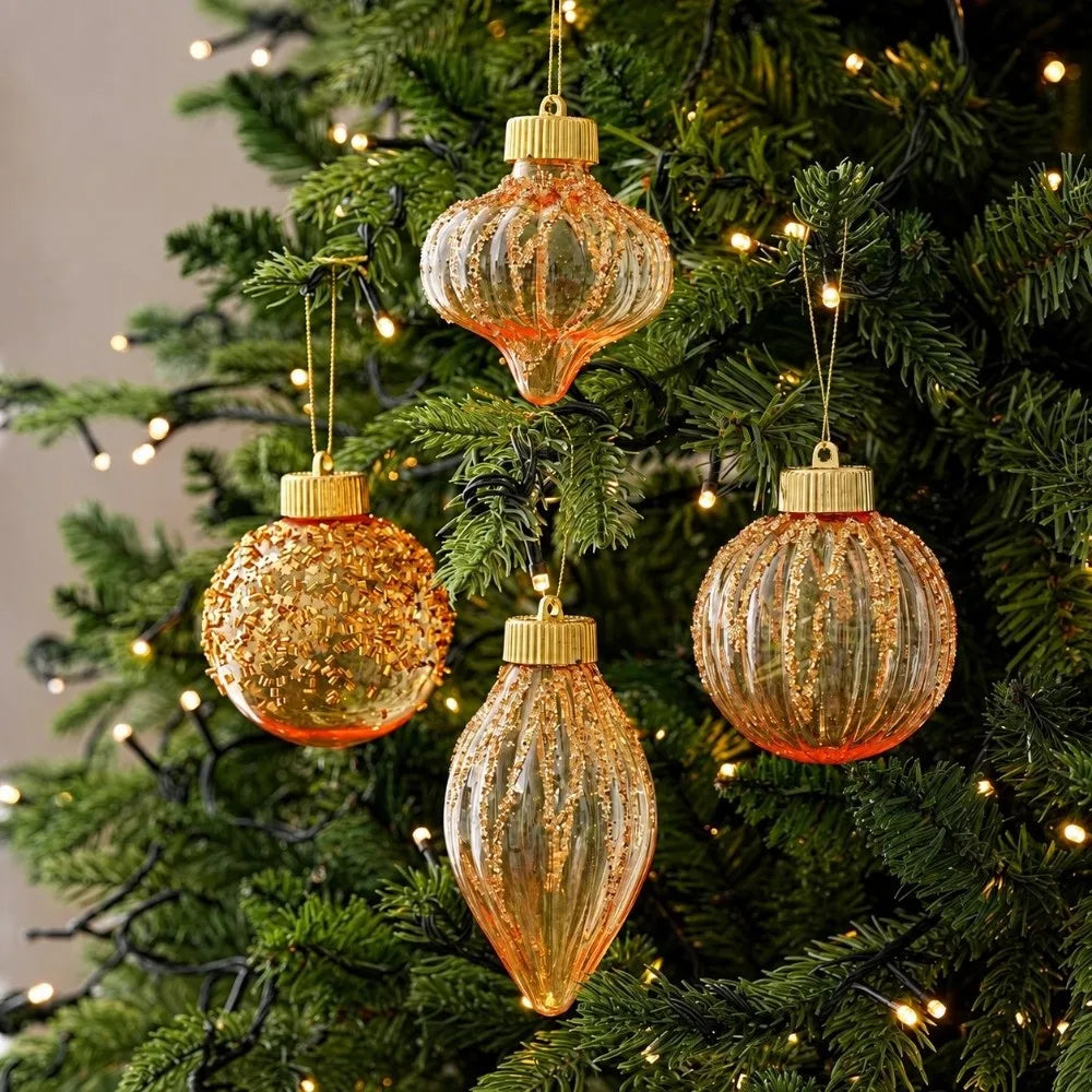 Sequin Christmas Bauble Shatterproof Hollow Plastic Xmas Ornament Christmas Ornament Richie's