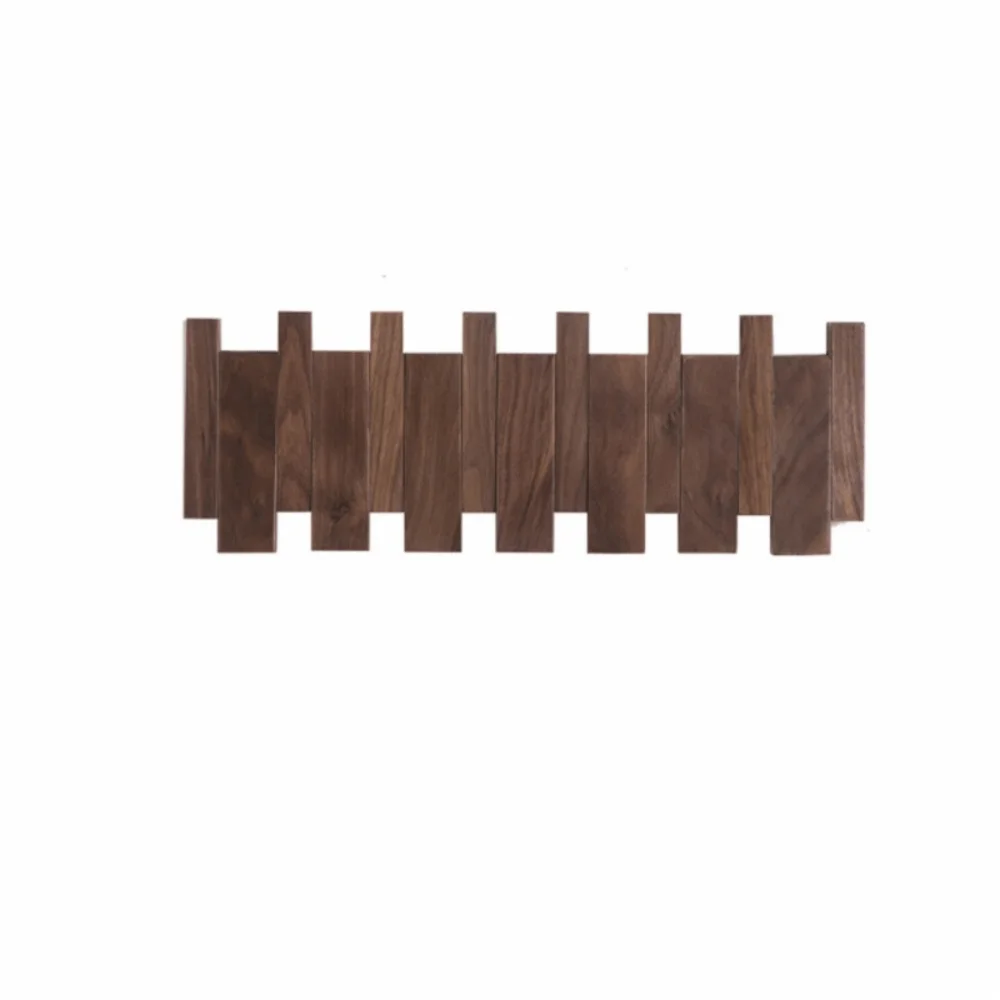 Wall Mounted Wood Coat Rack with 8 Piano Key Hooks Wall Coat Rack Richie's Coffee 6 Hook